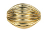 brass beads oval gold