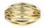 brass beads oval gold