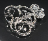 diamante rhinestone brooch