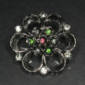 diamante rhinestone brooch