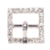 diamante buckles - rhinestone buckles - square silver metal