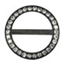 diamante buckles - rhinestone buckles - round black