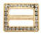 diamante buckles - rhinestone buckles - rectangle gold