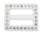 diamante buckles - rhinestone buckles - rectangle white