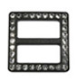 diamante buckles - rhinestone buckles - square black