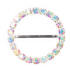 silver diamante round buckle 27mm with Crystal AB stones (rainbow)