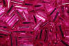 bugle bead - cerise silver lined