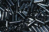 bugle beads - hematite - gunmetal