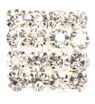 square silver crystal diamante rhinestone buttons approx 17mm wide