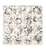 square silver crystal diamante rhinestone buttons approx 17mm wide