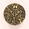 antique gold plastic button in 15mm