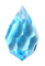 crystal tear drop 10mm x 6mm : aqua