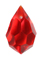 crystal tear drop 10mm x 6mm : red