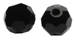 crystals round - 4mm black