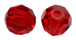 crystals round - 4mm dark red