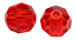 crystals round - 4mm red
