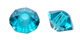 crystals rondell shape 5mm x 3mm - blue zircon
