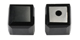 cube crystals black