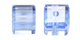 cube crystals light sapphire