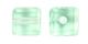 cube crystals light teal