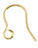 ear wire - small shepherds hook - gold