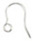 ear wire - small shepherds hook - silver