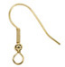 ear wire - large shepherds hook - gold