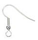 ear wire - large shepherds hook - silver