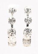 peirced diamante rhinestone earings 27mm