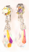 diamante rhinestone earrings length approx 31mm