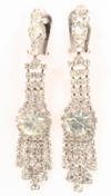 diamante rhinestone earrings length approx 73mm