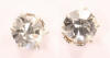 pierced diamante rhinestone earrings width 5mm