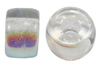 9mm glass jug beads in crystal ab (rainbow)