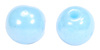 smooth round glass beads solid light blue lustre