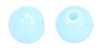 smooth round glass beads solid light blue