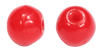 smooth round glass beads solid red