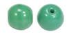 smooth round glass beads solid green