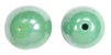smooth round glass beads solid green lustre