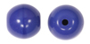 smooth round glass beads solid royal blue