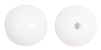 smooth round glass beads solid white