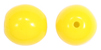 smooth round glass beads solid yellow