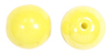 smooth round glass beads solid yellow lustre