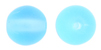 smooth round glass beads frosted aqua
