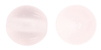 smooth round glass beads frosted light rose