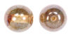 smooth round glass beads honey lustre