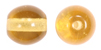 smooth round glass beads light topaz