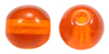 smooth round glass beads orange