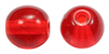 smooth round glass beads red