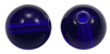 smooth round glass beads royal blue