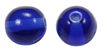 smooth round glass beads dark sapphire